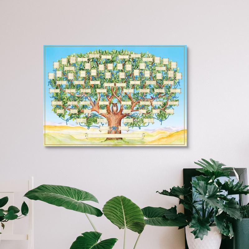 Family Tree Print - مخطط شجرة العائلة القابل للتعبئة من