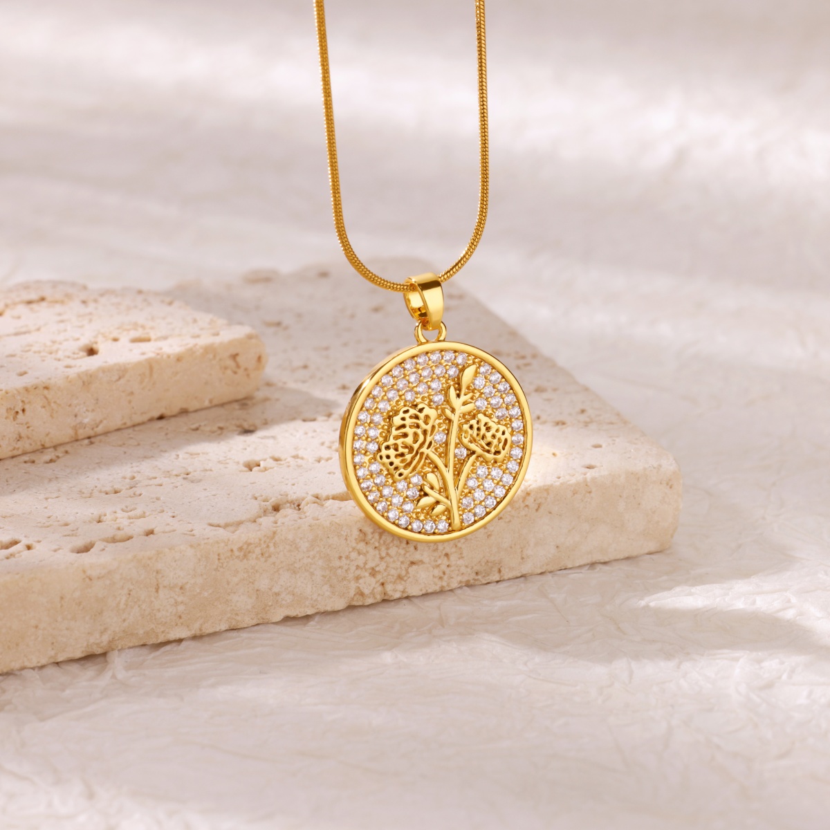 قلادات زهور الزركون للنساء، قل - مراجعة Birth Flower Necklace وسعره