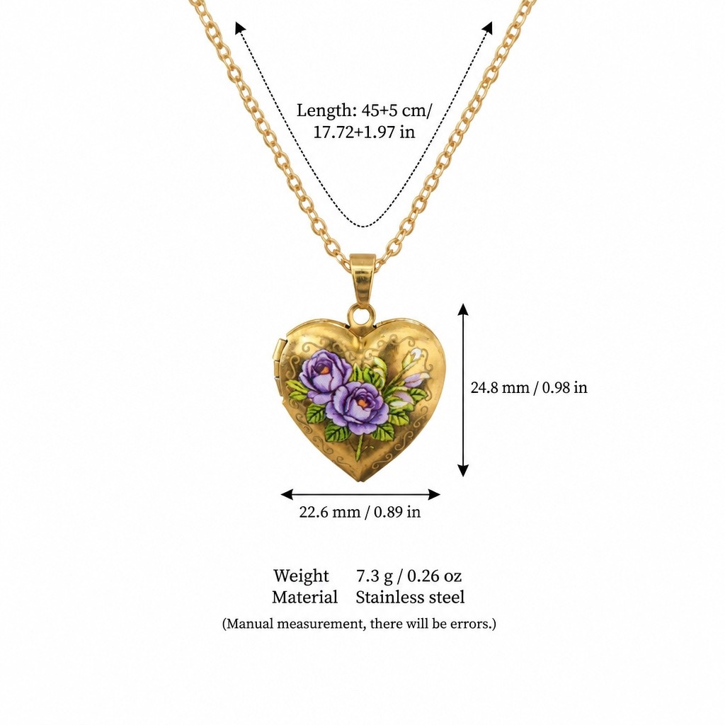 قلادة على شكل قلب، قلادة أنيقة - مراجعة Birth Flower Necklace وسعره