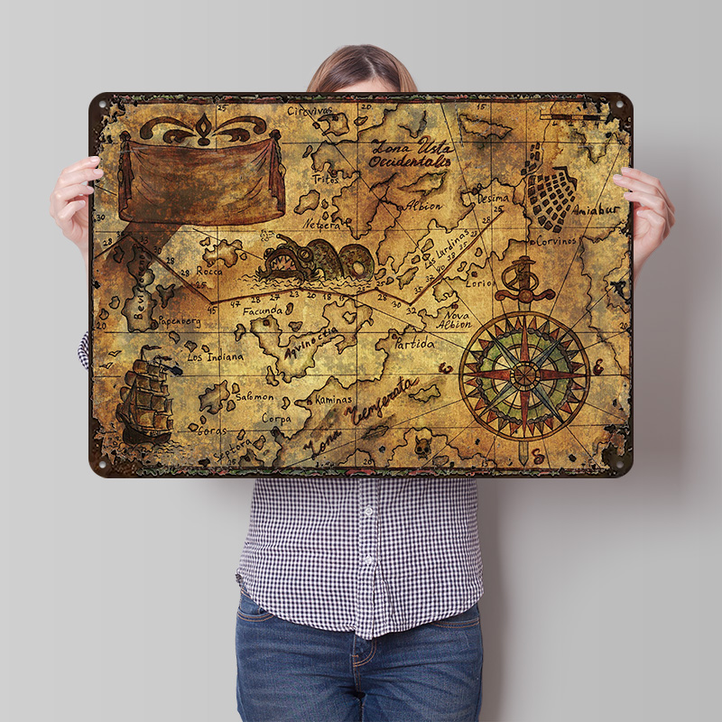 ملصق مطبوع لخريطة العالم بتصمي - مراجعة Custom Map Poster وسعره