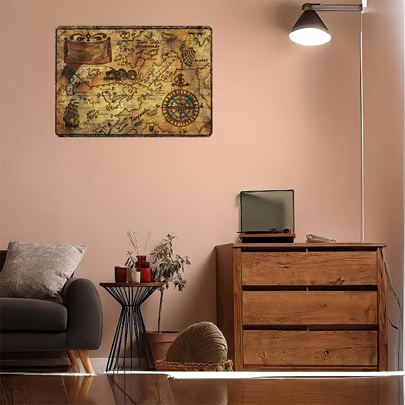 ملصق مطبوع لخريطة العالم بتصمي - مراجعة Custom Map Poster وسعره